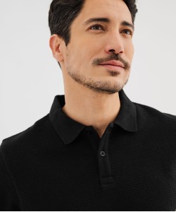 Polo manches courtes en maille nid dabeille homme[MISSING]